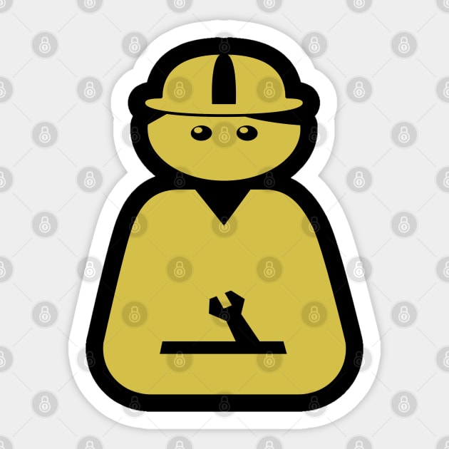 construction worker Sticker by FromBerlinGift